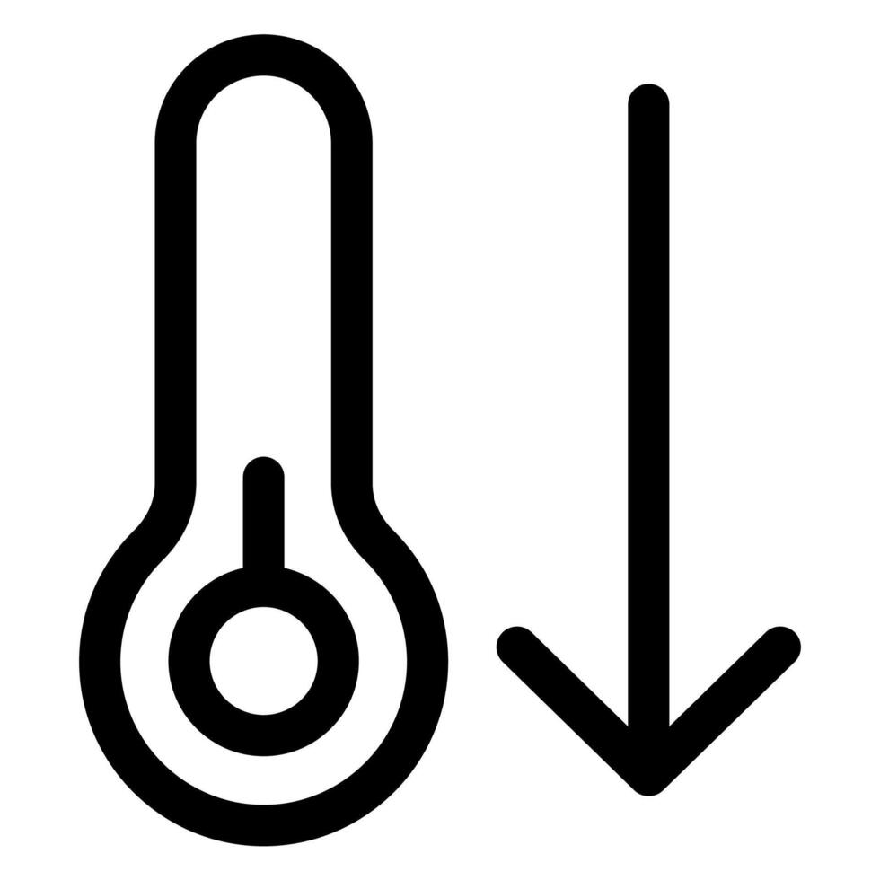temperature line icon illustration isolated on white background vector