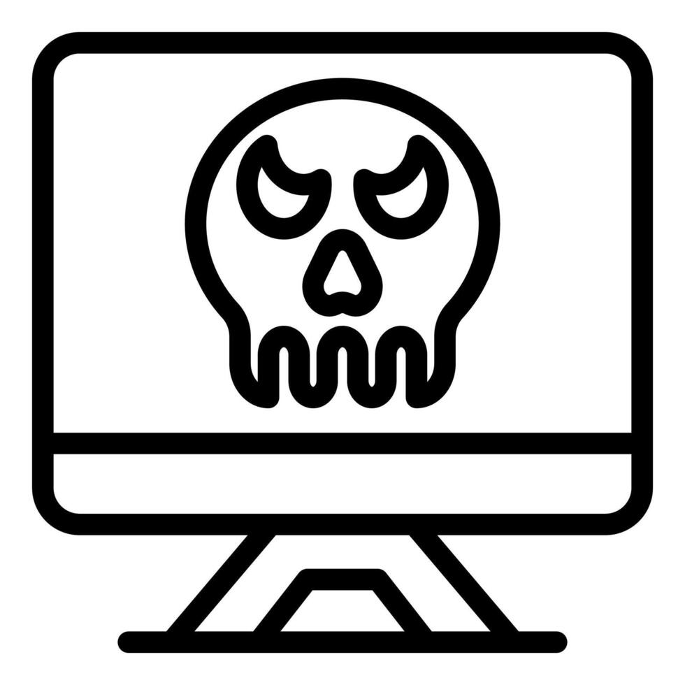 computer line icon illustration isolated on white background vector