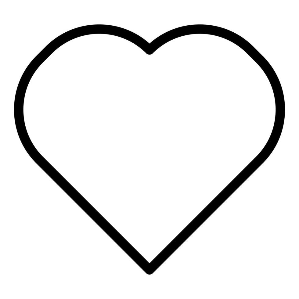 heart line icon illustration isolated on white background vector