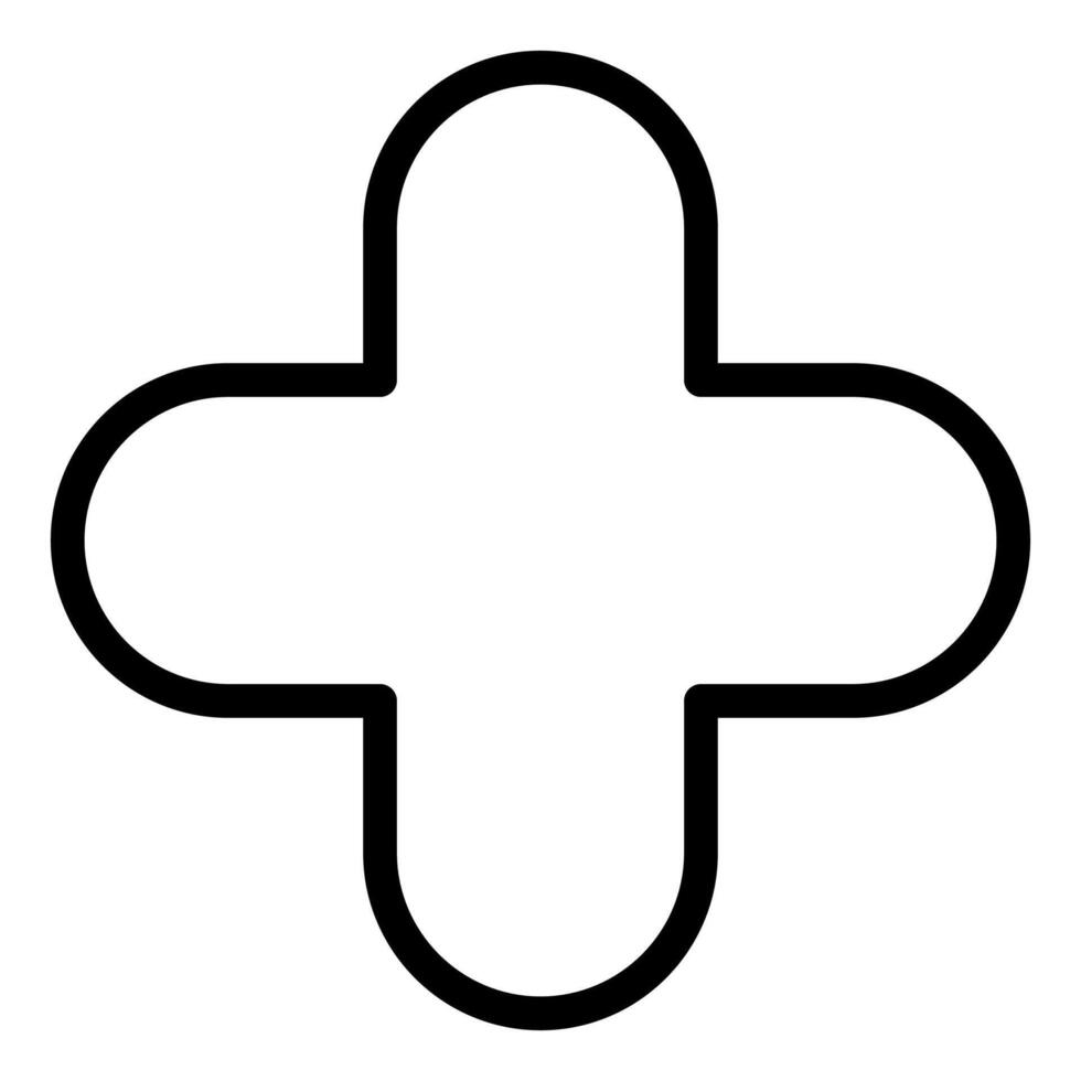 plus line icon illustration isolated on white background vector