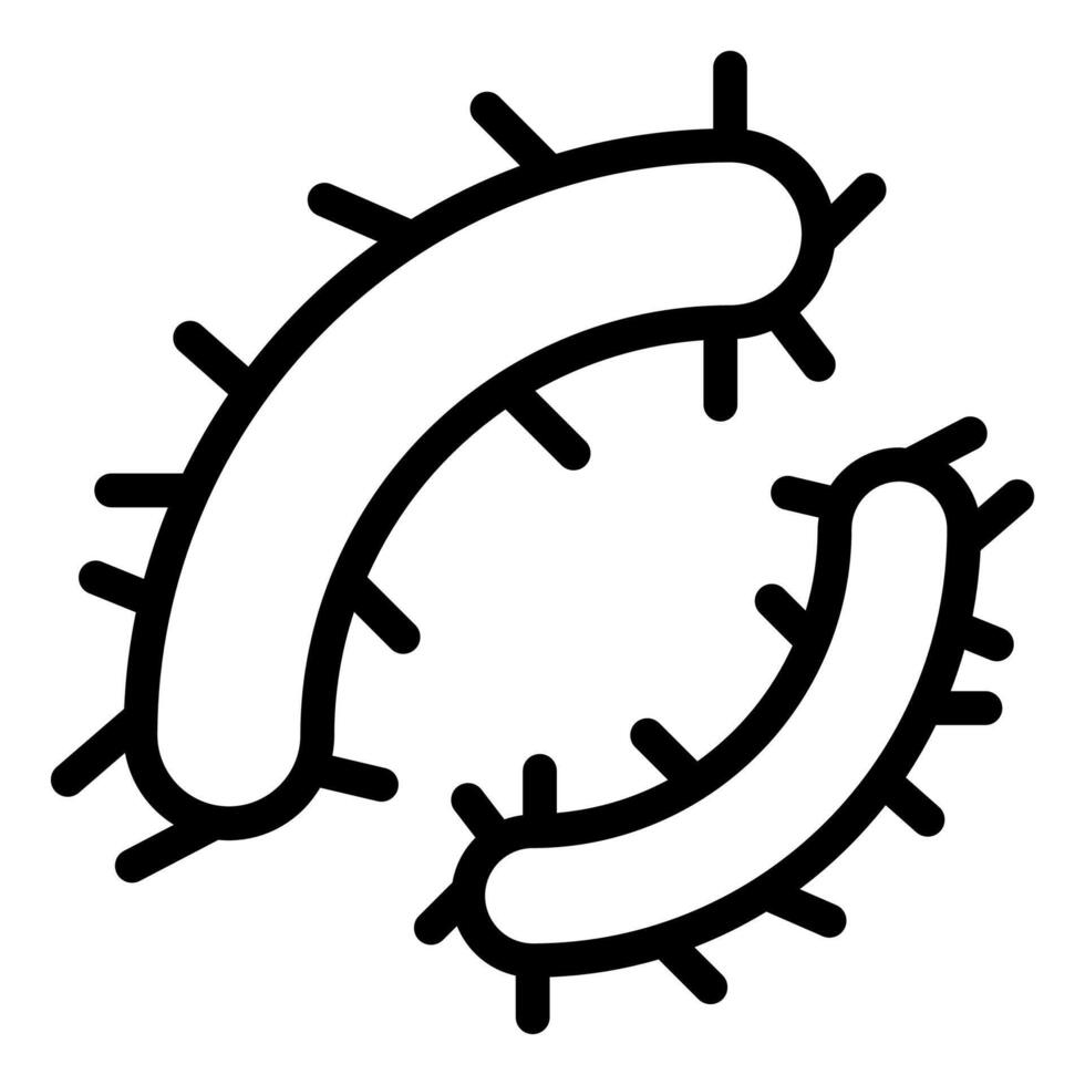 bacteria line icon illustration isolated on white background vector