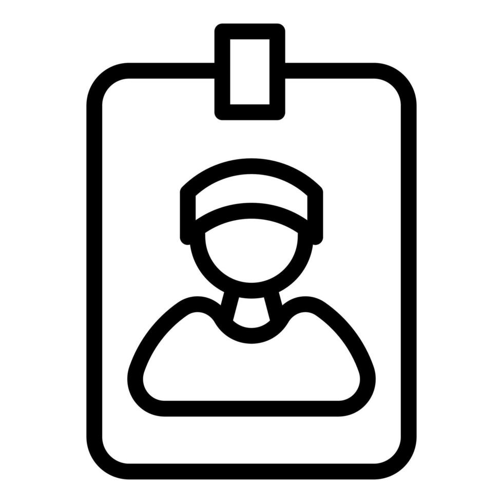 id card line icon illustration isolated on white background vector