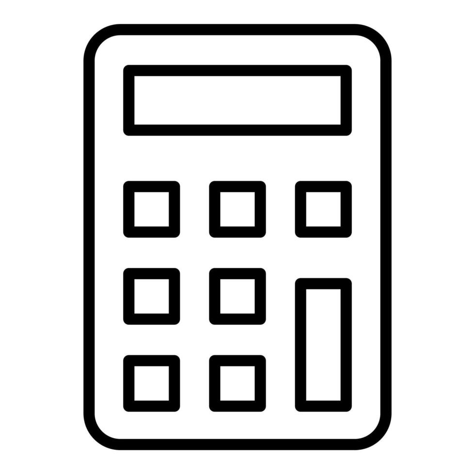 calculator line icon illustration isolated on white background vector