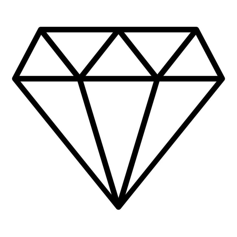 diamond line icon illustration isolated on white background vector