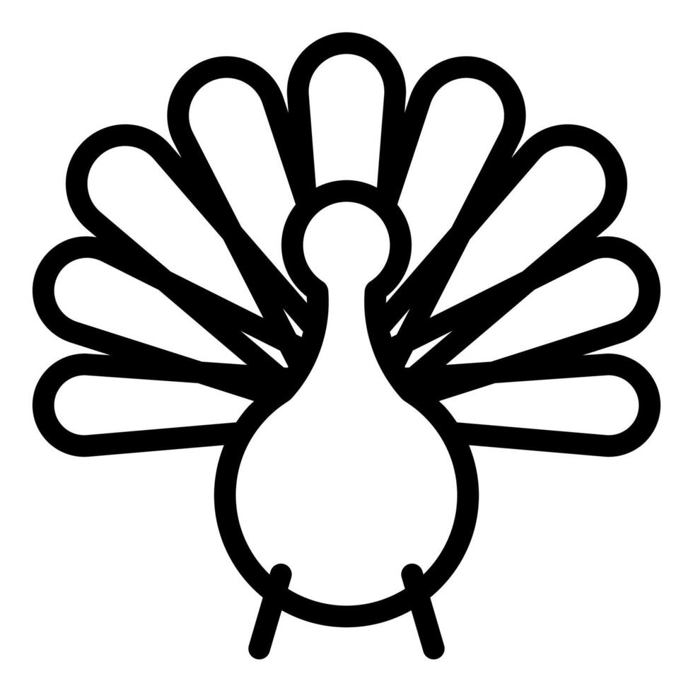 chicken line icon illustration isolated on white background vector