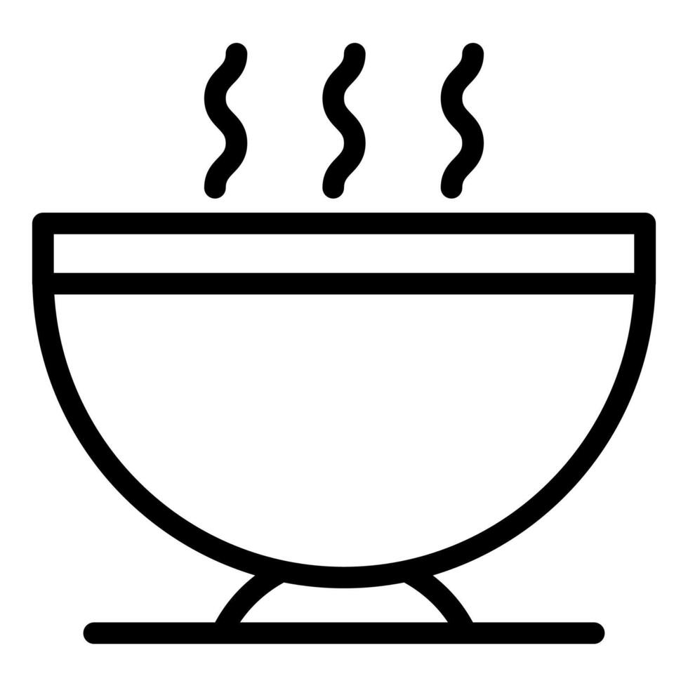 soup line icon illustration isolated on white background vector