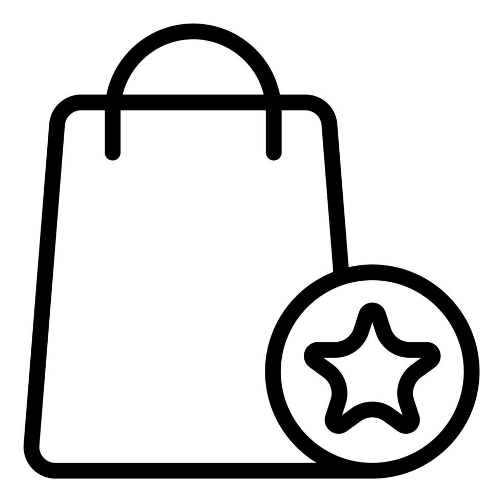 bag line icon illustration isolated on white background vector