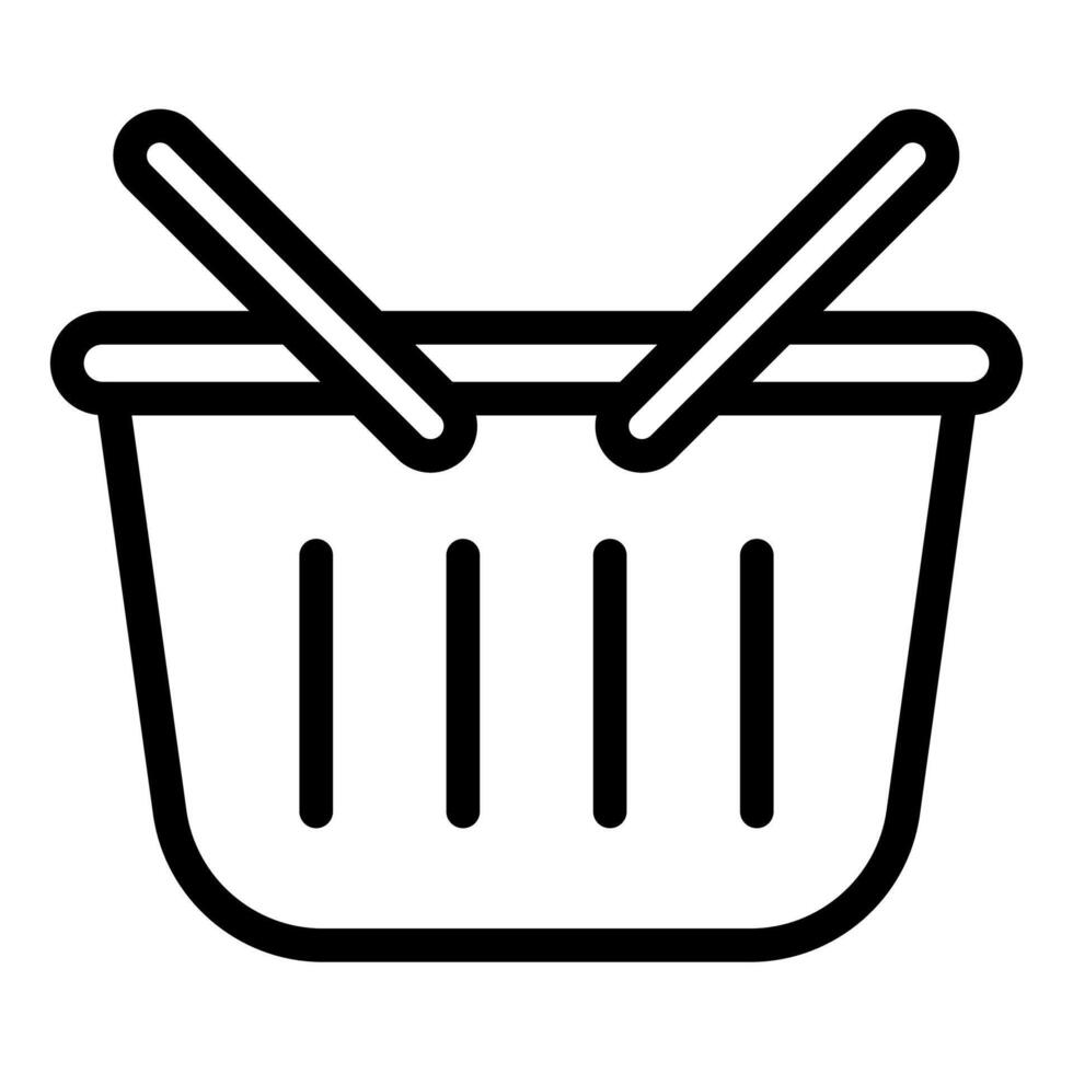 basket line icon illustration isolated on white background vector