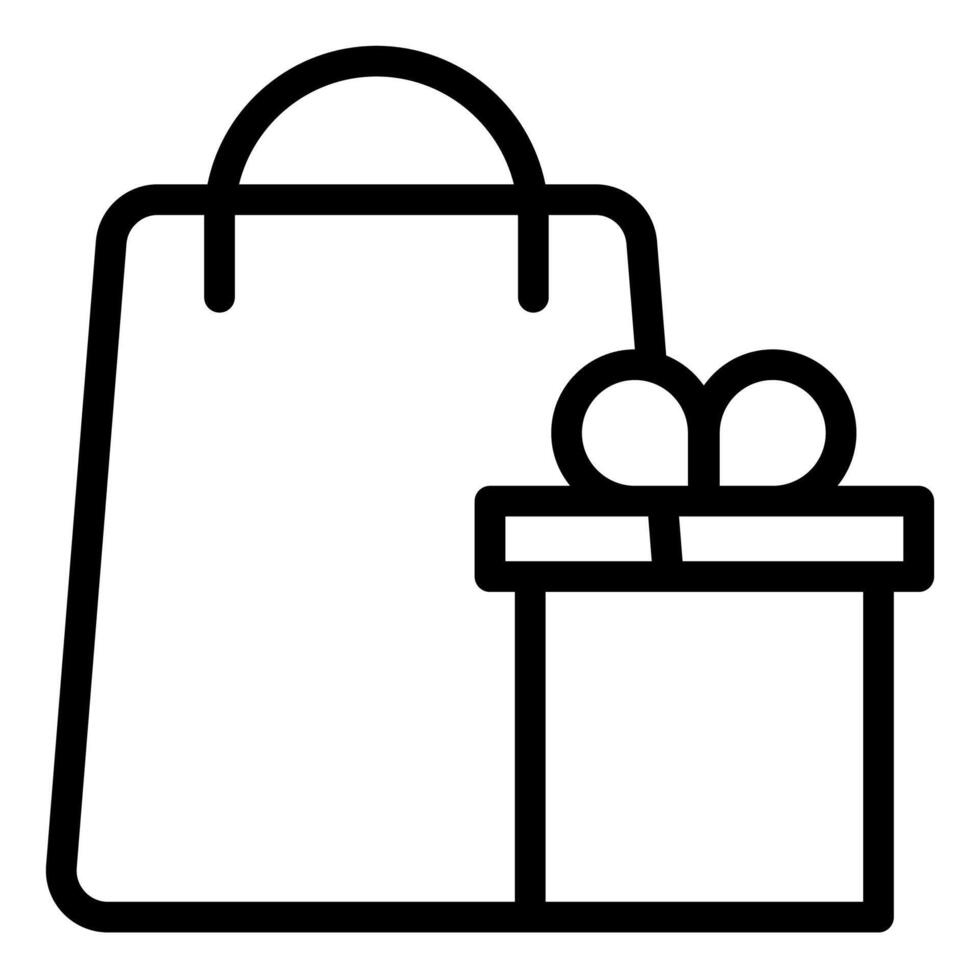 shopping line icon illustration isolated on white background vector