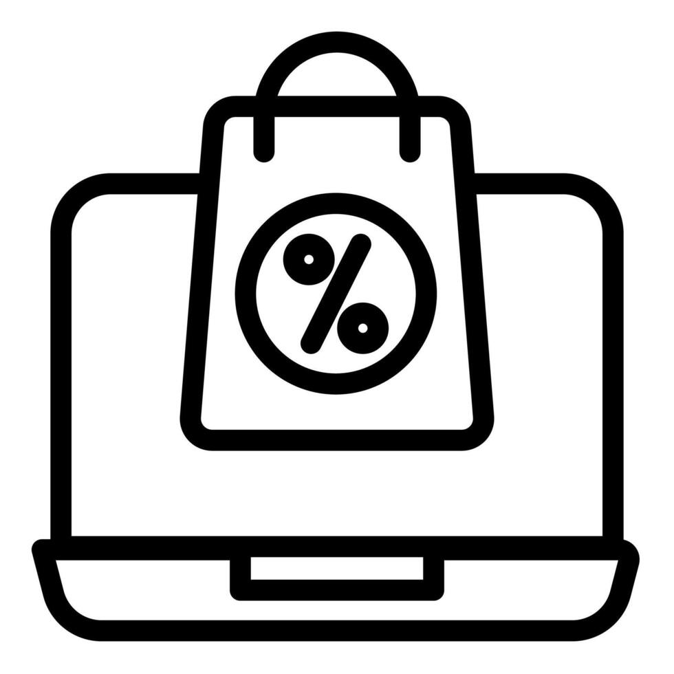 e commerce line icon illustration isolated on white background vector