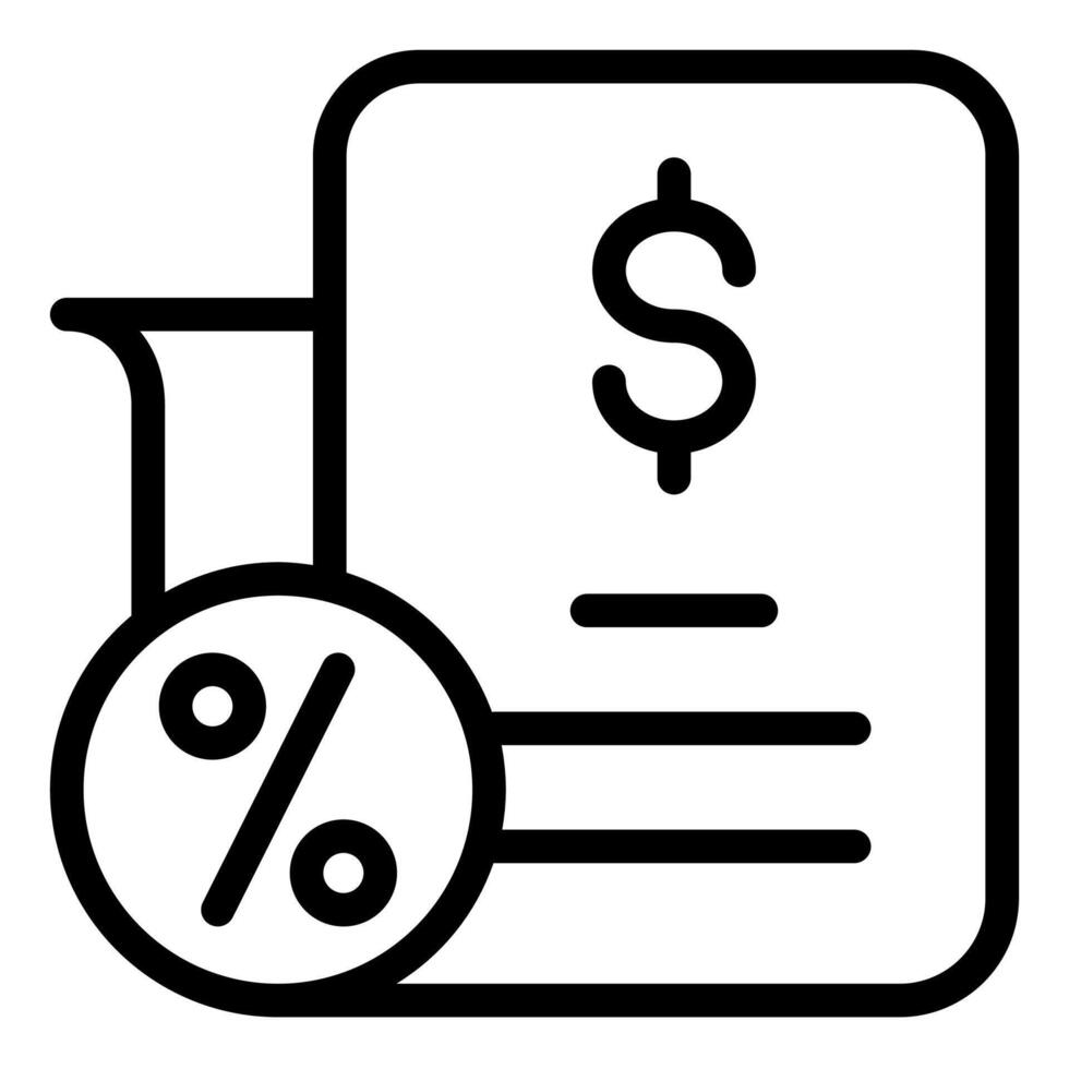 invoice line icon illustration isolated on white background vector