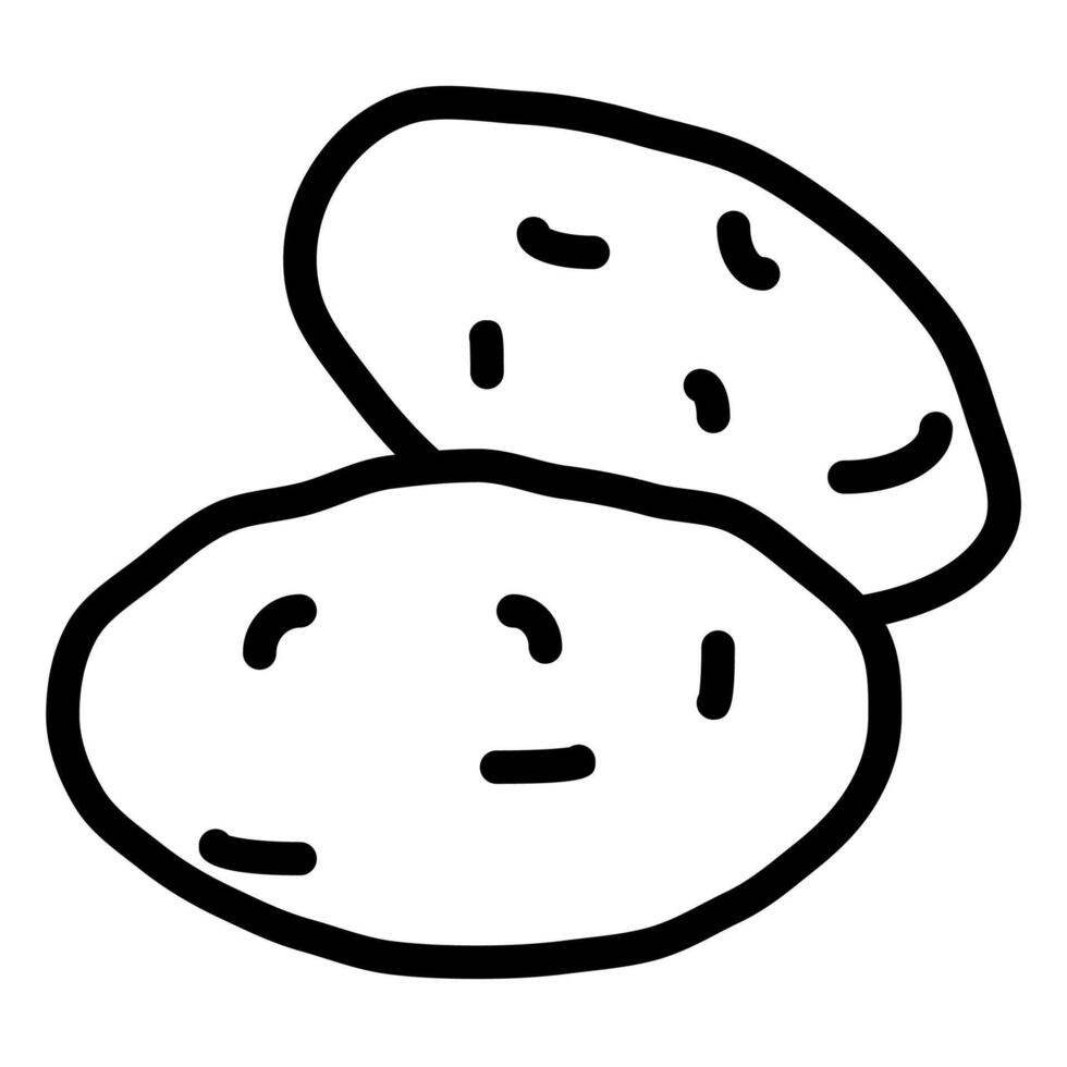 potato line icon illustration isolated on white background vector