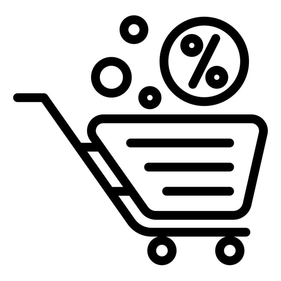 cart line icon illustration isolated on white background vector