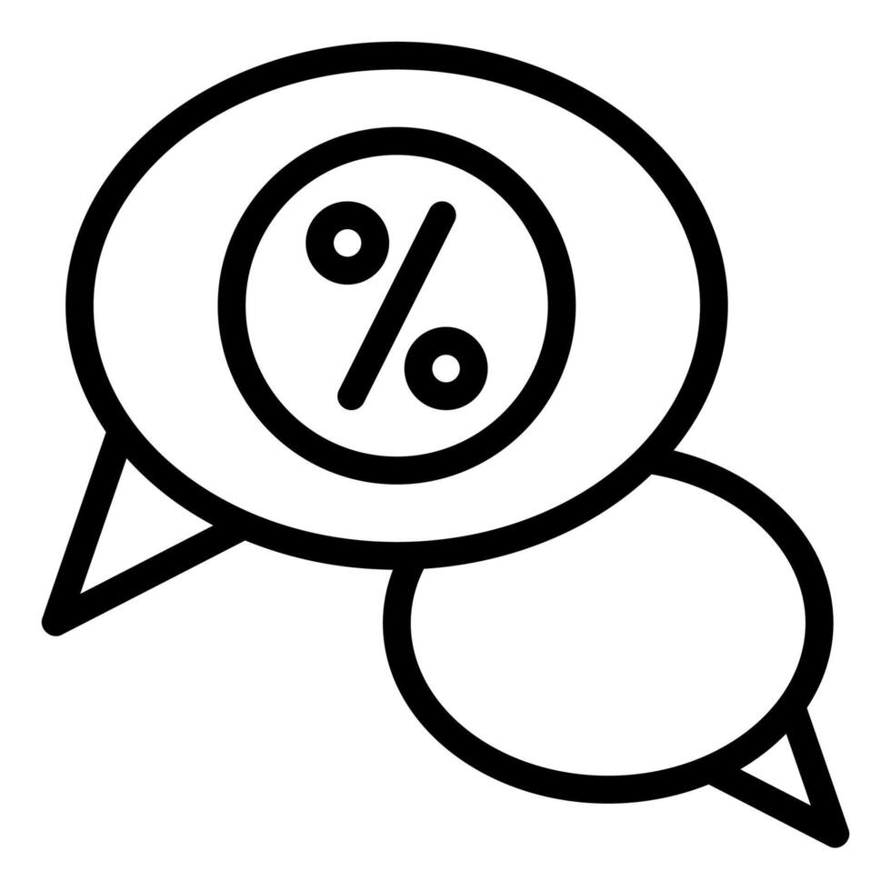 chat line icon illustration isolated on white background vector