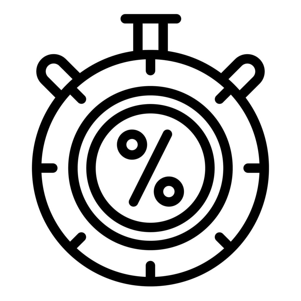 stopwatch line icon illustration isolated on white background vector
