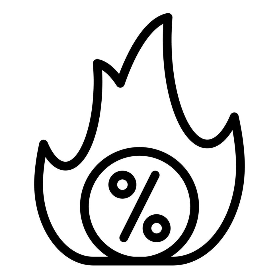 fire line icon illustration isolated on white background vector