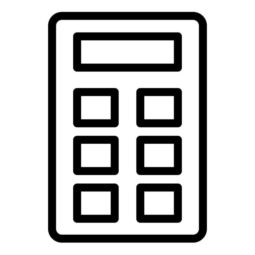 calculator line icon illustration isolated on white background vector