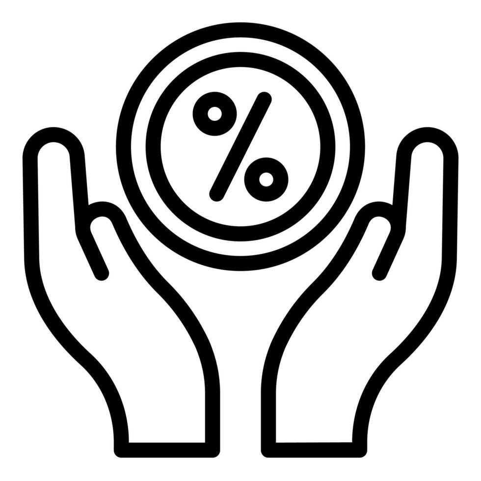hand line icon illustration isolated on white background vector