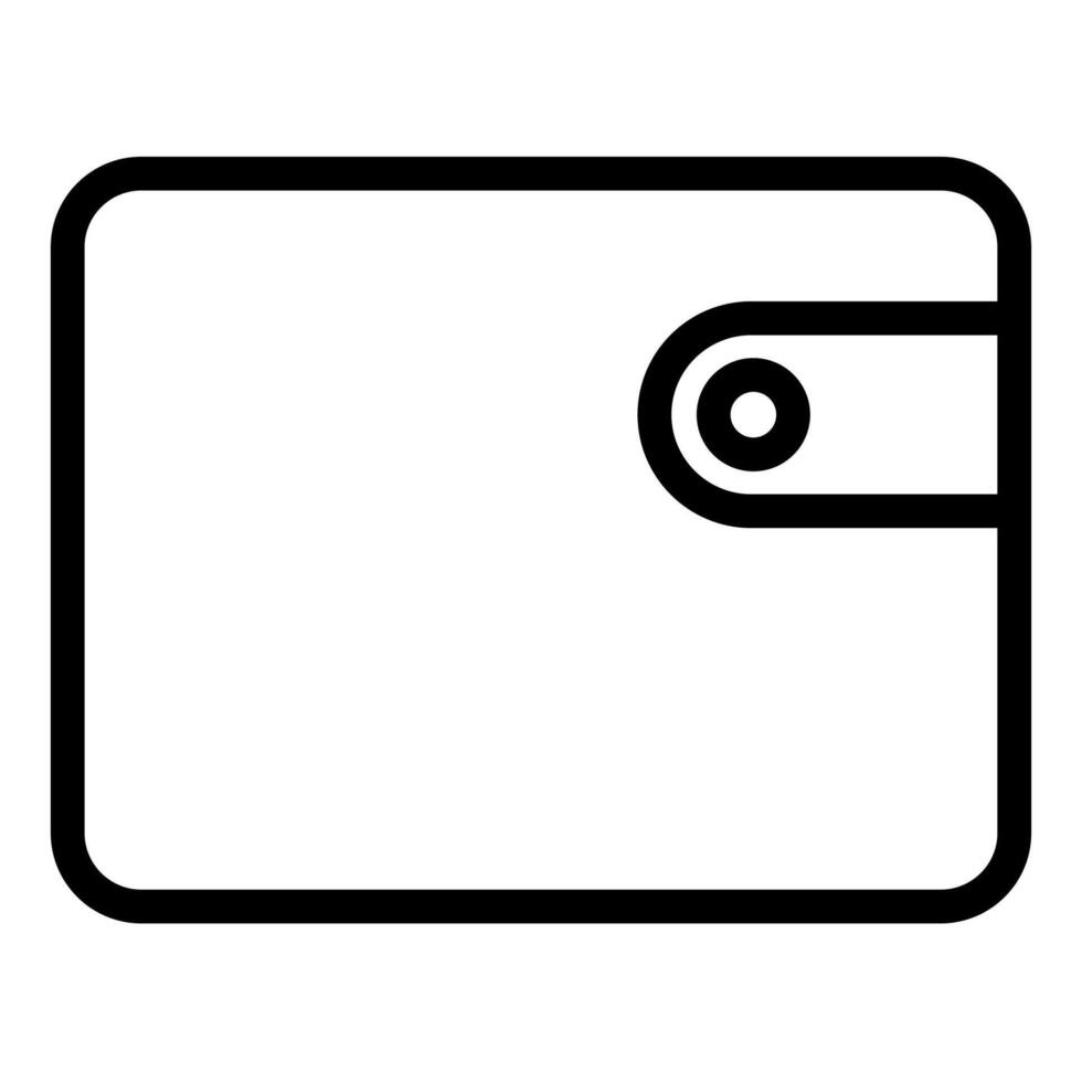 wallet line icon illustration isolated on white background vector