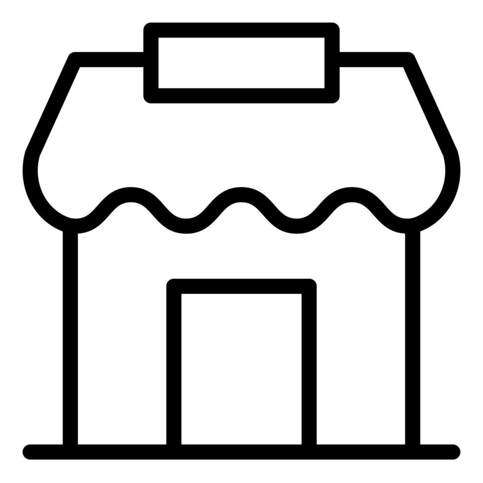 marketplace line icon illustration isolated on white background vector