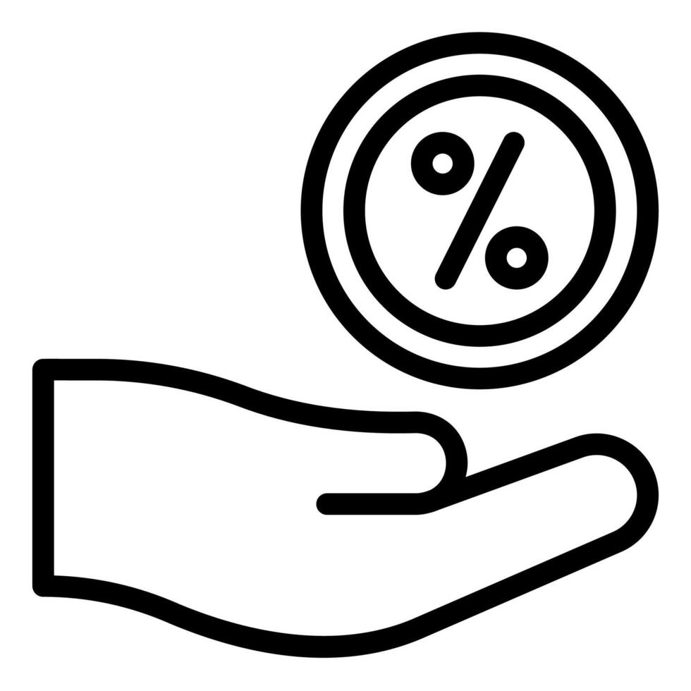 discount line icon illustration isolated on white background vector