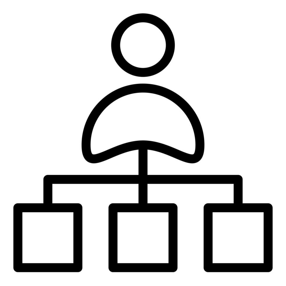 hierarchy line icon illustration isolated on white background vector