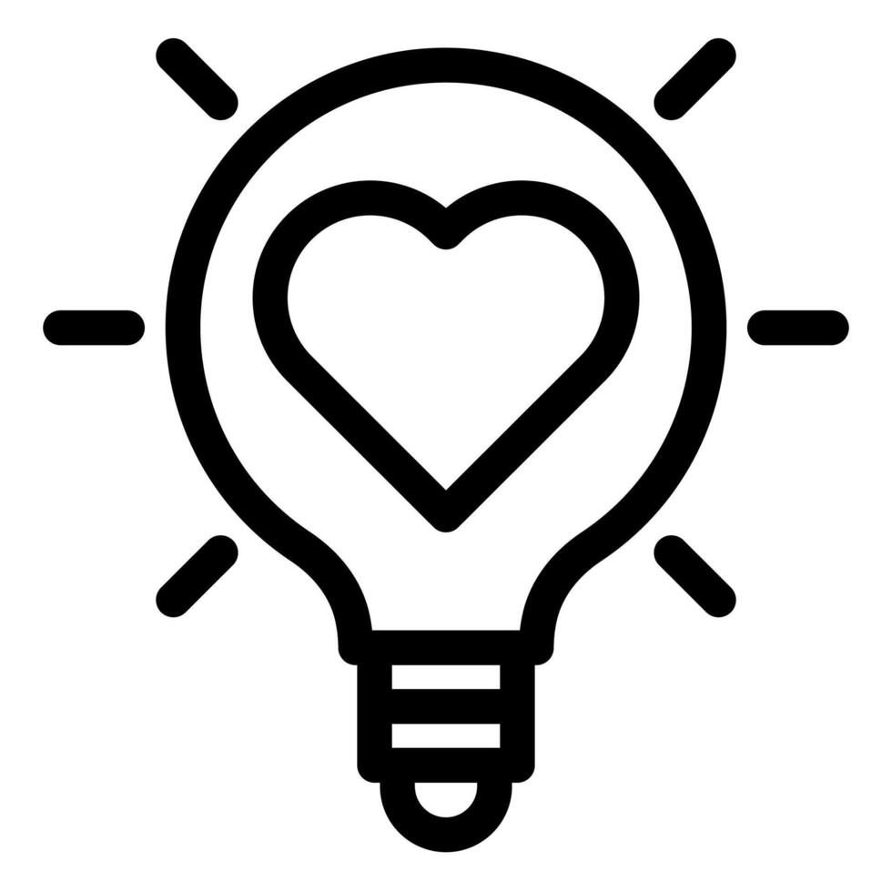 love idea line icon illustration isolated on white background vector