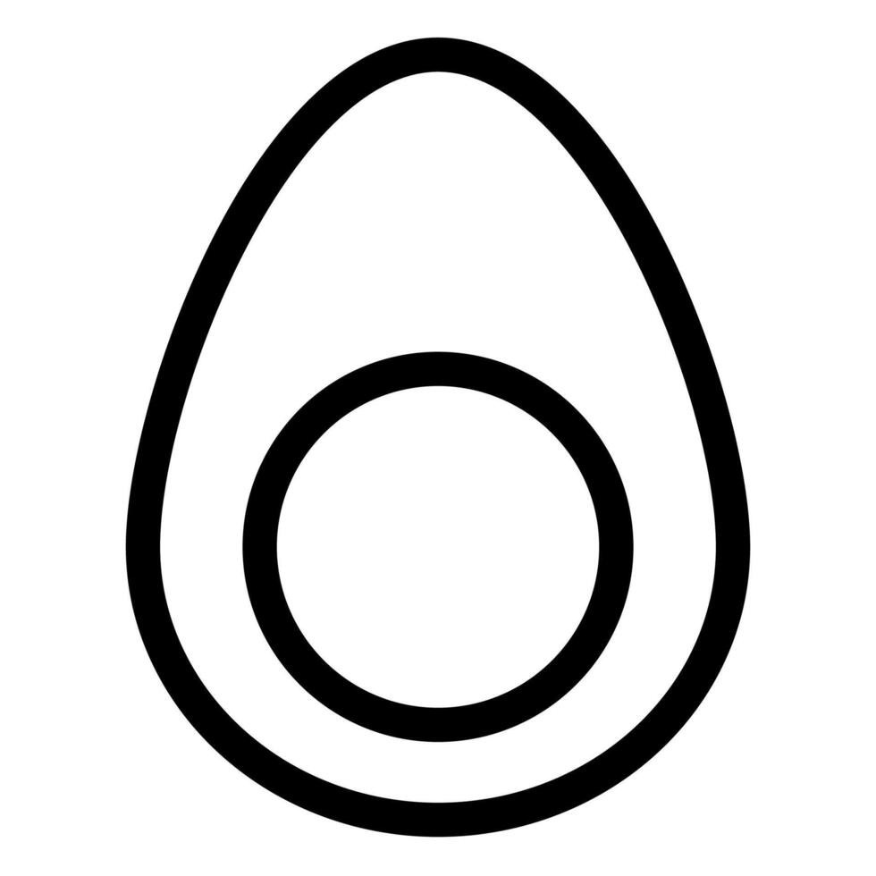 avocado line icon illustration isolated on white background vector