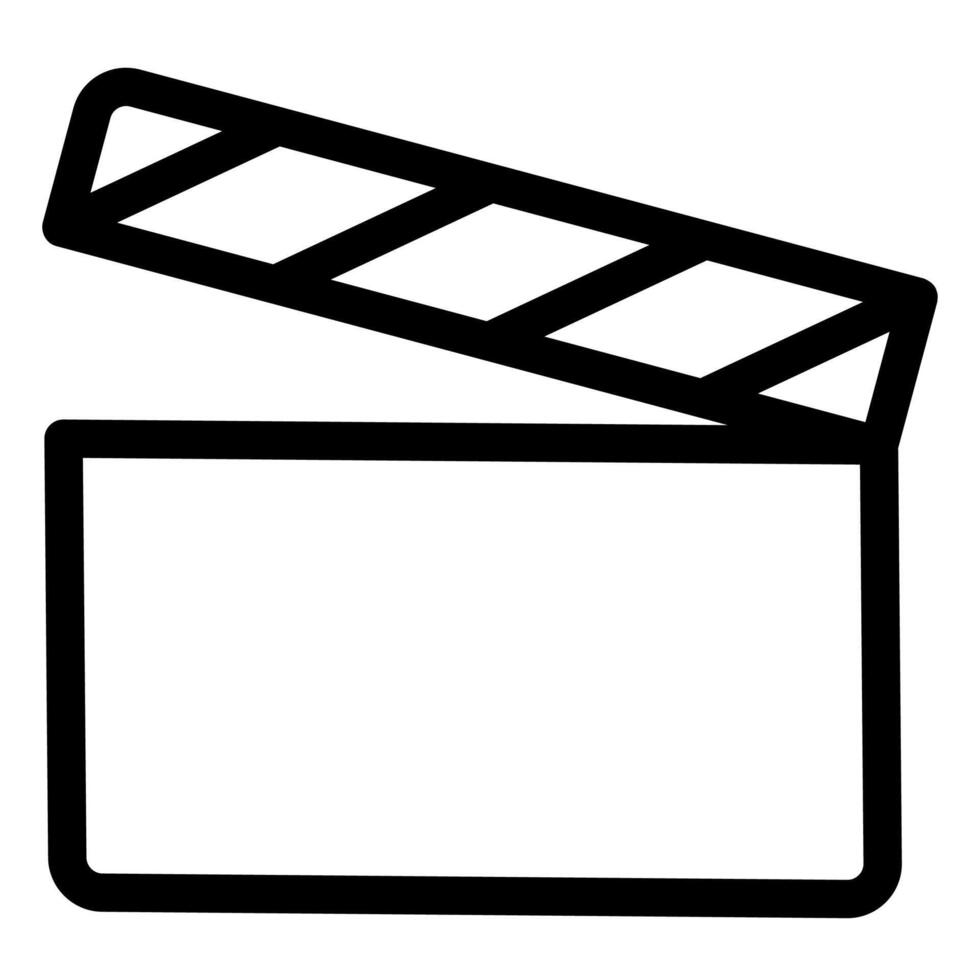 film slate line icon illustration isolated on white background vector