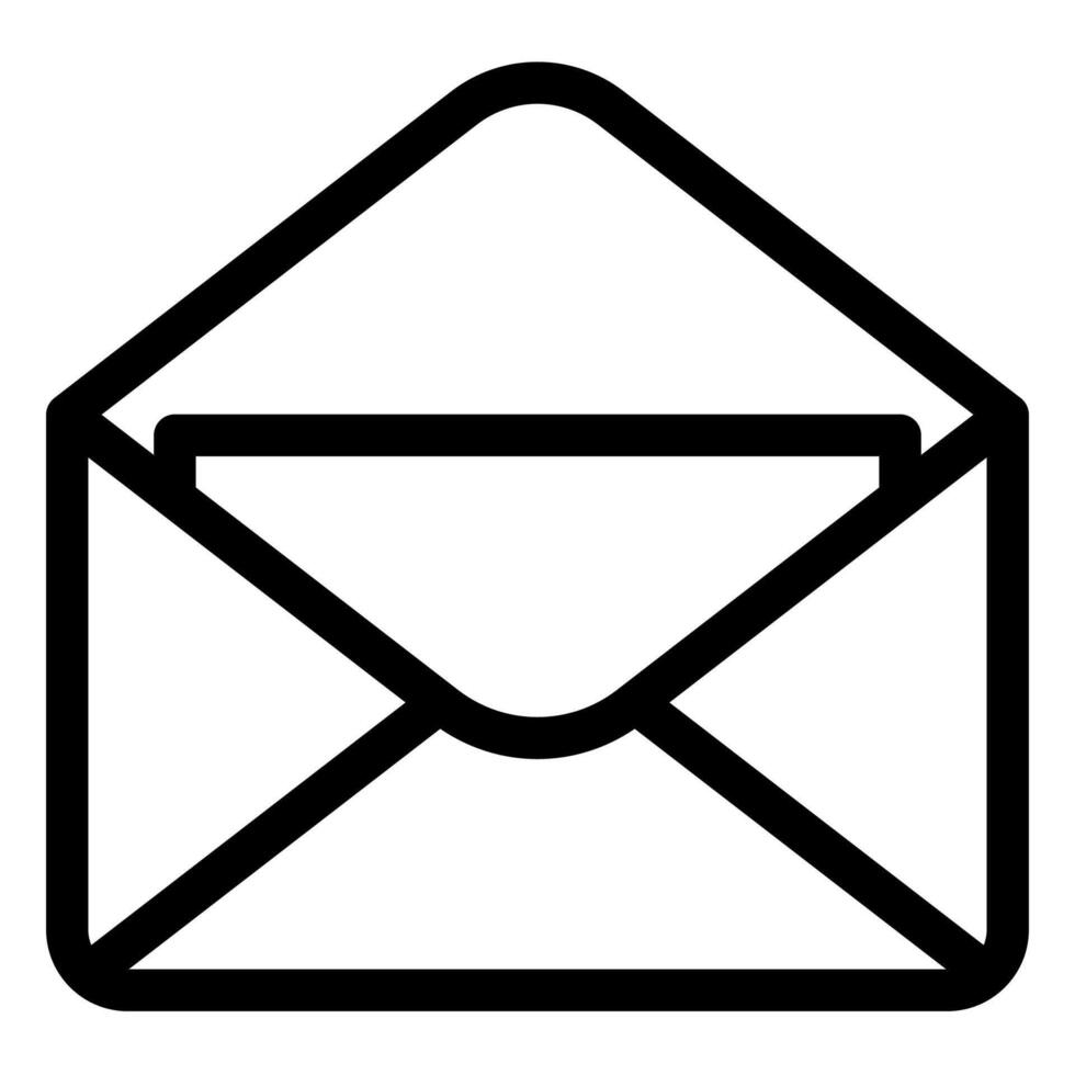 envelope line icon illustration isolated on white background vector