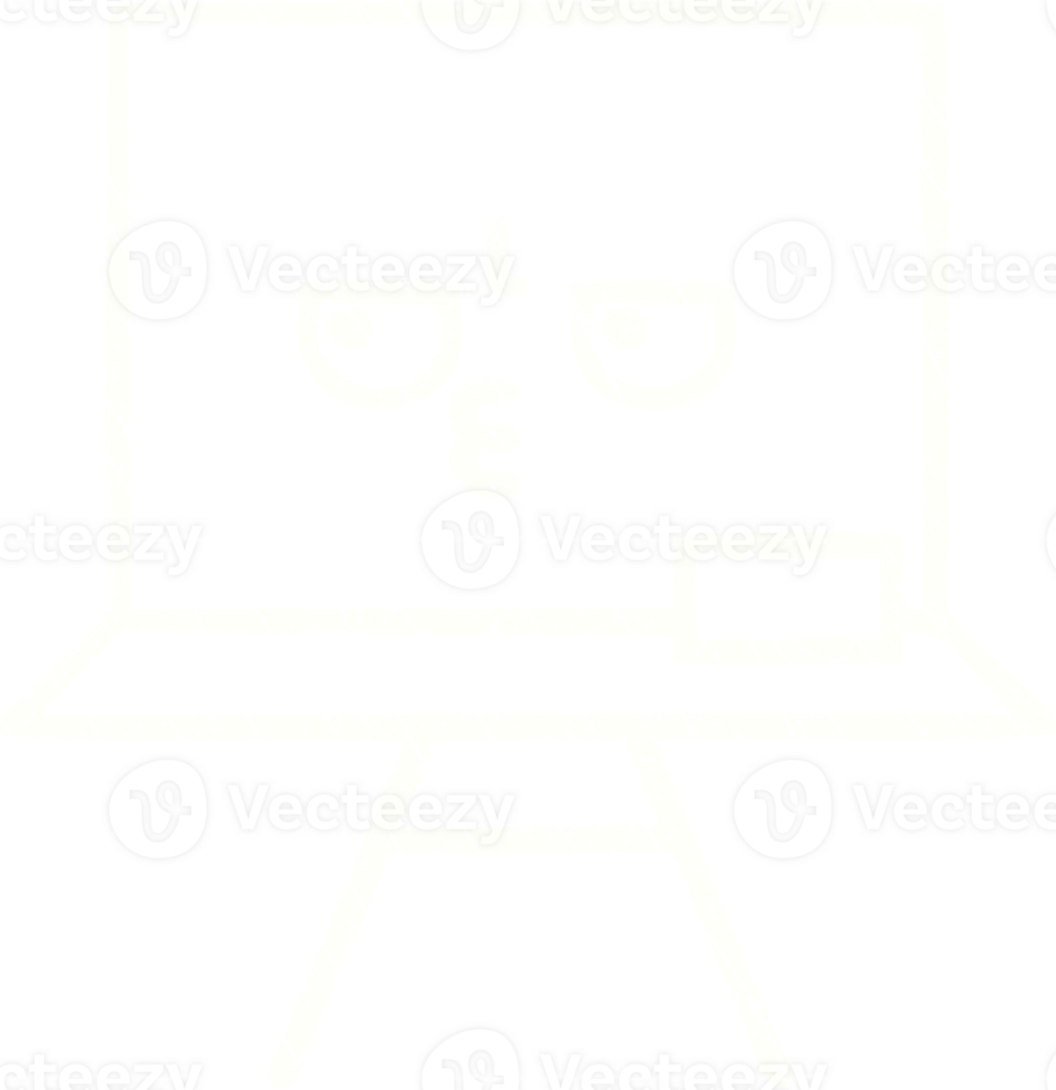 a drawing of a chalkboard with a white outline png
