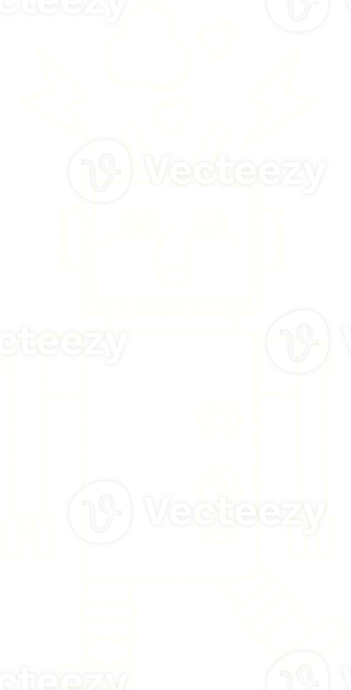 uma desenhando do uma robô com uma branco esboço png