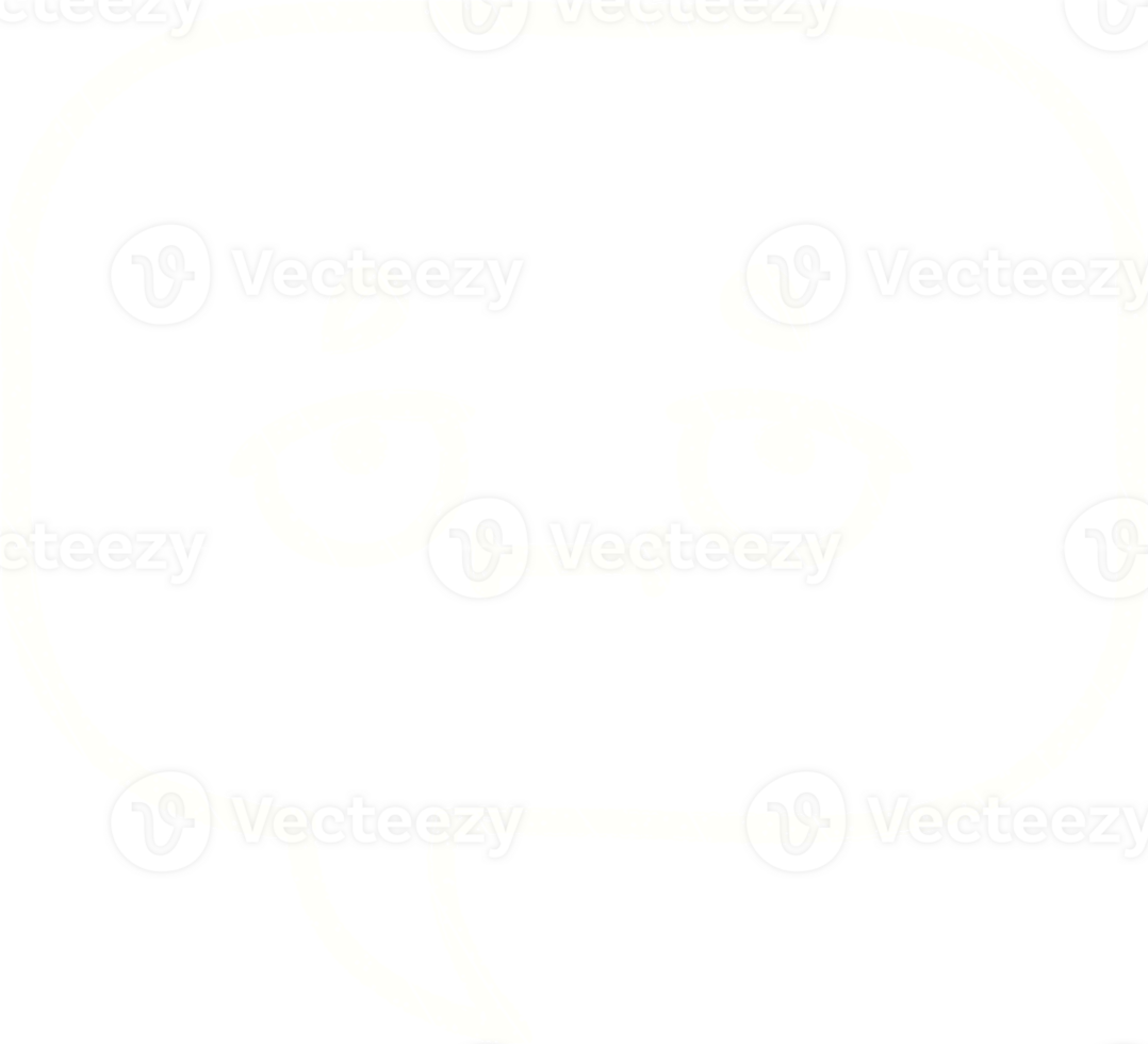 a speech bubble with a face drawn on it png