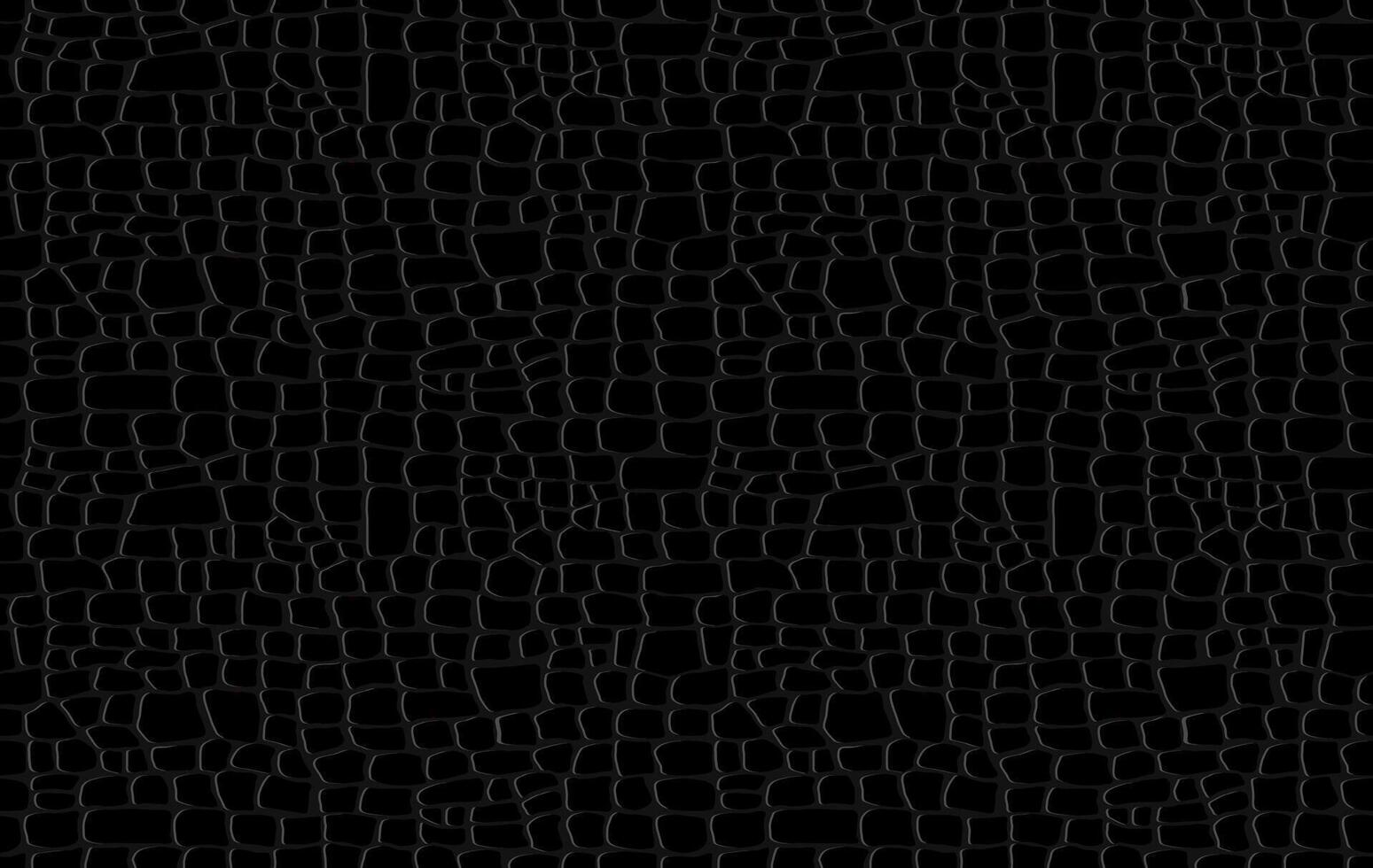 Crocodile skin pattern. Black viper, drawing on the snake skin. Reptile surface monochrome croc leather texture. Animal background for printing vector