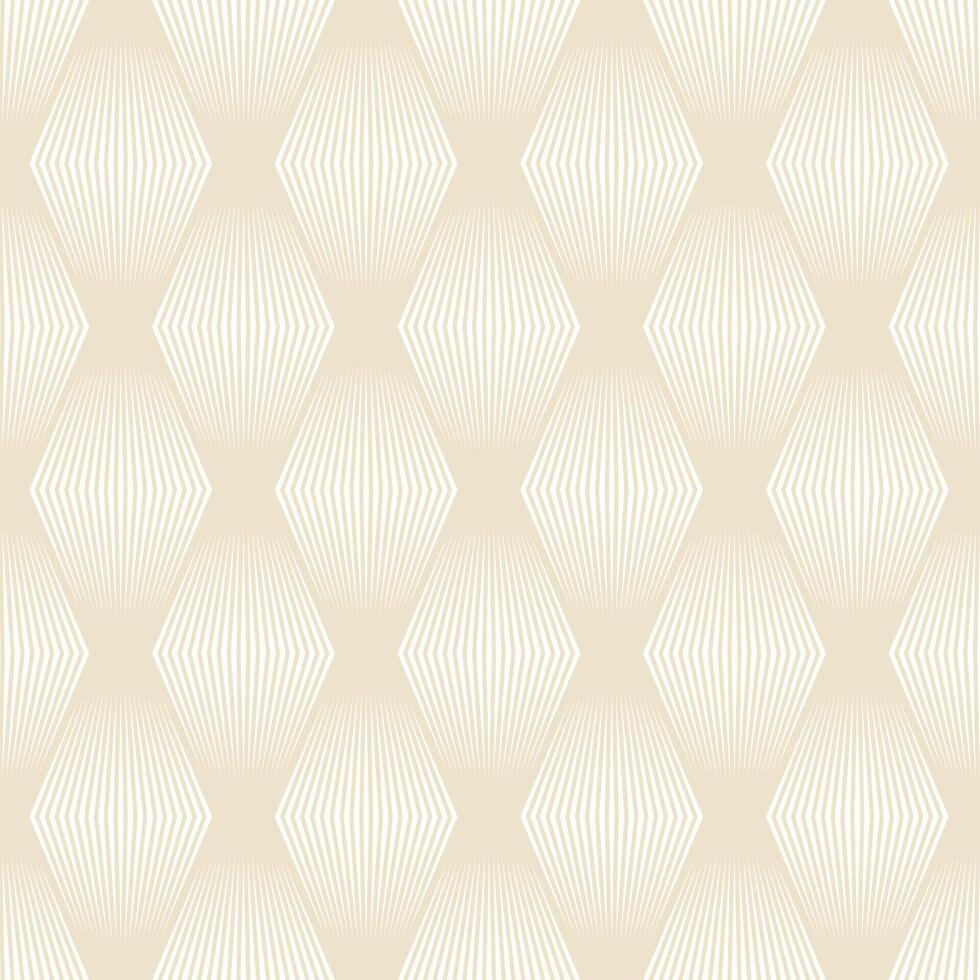 Rhombus geometric pattern, striped ornament. Seamless halftone line pattern, optical illusion, simple fashion fabric print. Monochrome wallpaper, repeating texture vector