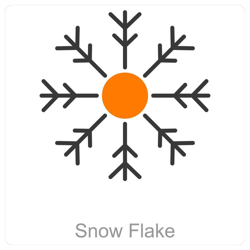 Snow Flake and ice icon concept vector
