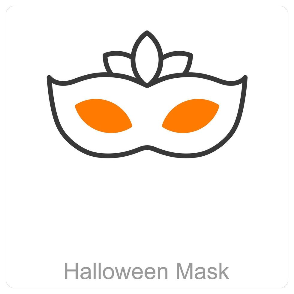 Halloween Mask and ghost icon concept vector