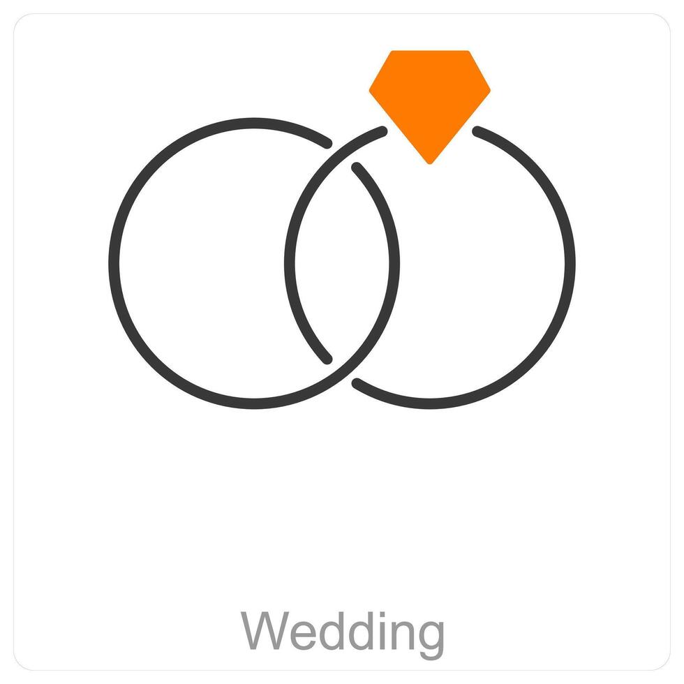 Wedding and love icon concept vector