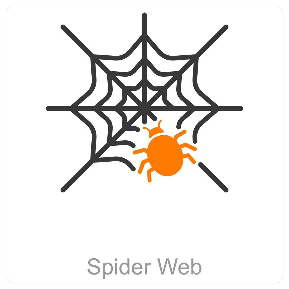 Spider Web and nature icon concept vector