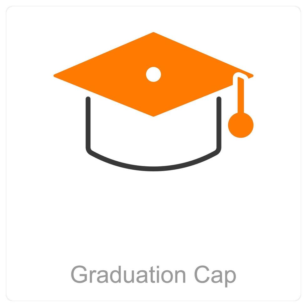 Graduation Cap and cap icon concept vector