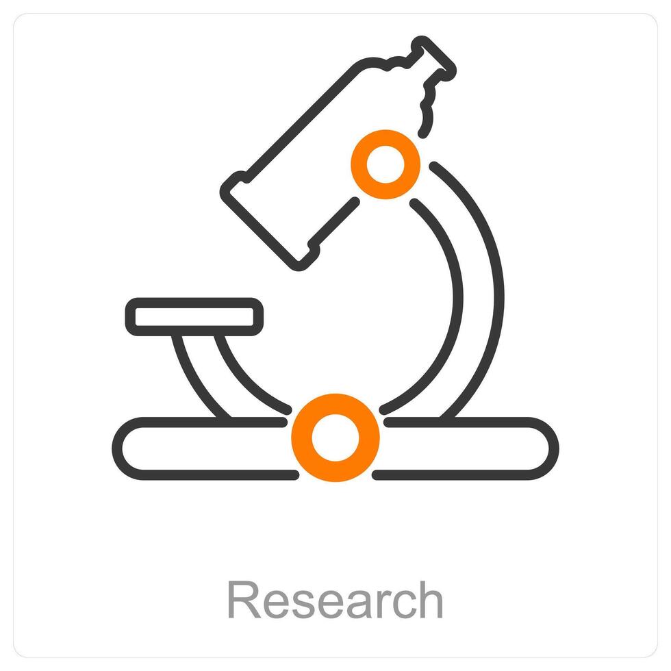 Research and discovery icon concept vector