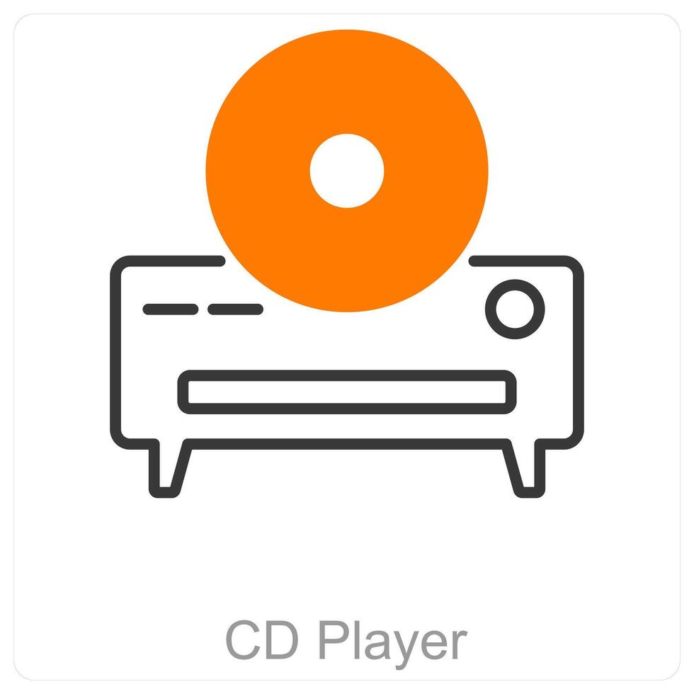 CD Player and music icon concept vector
