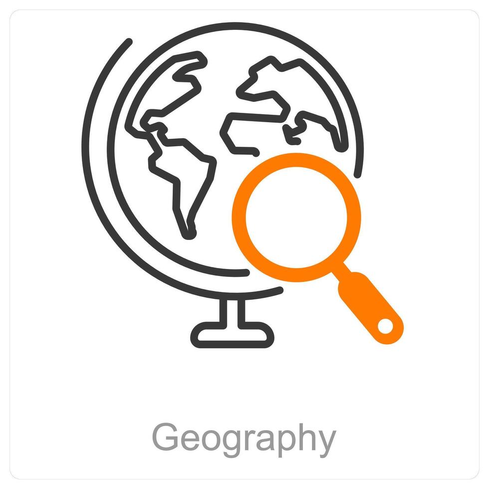 Geography and globe icon concept vector