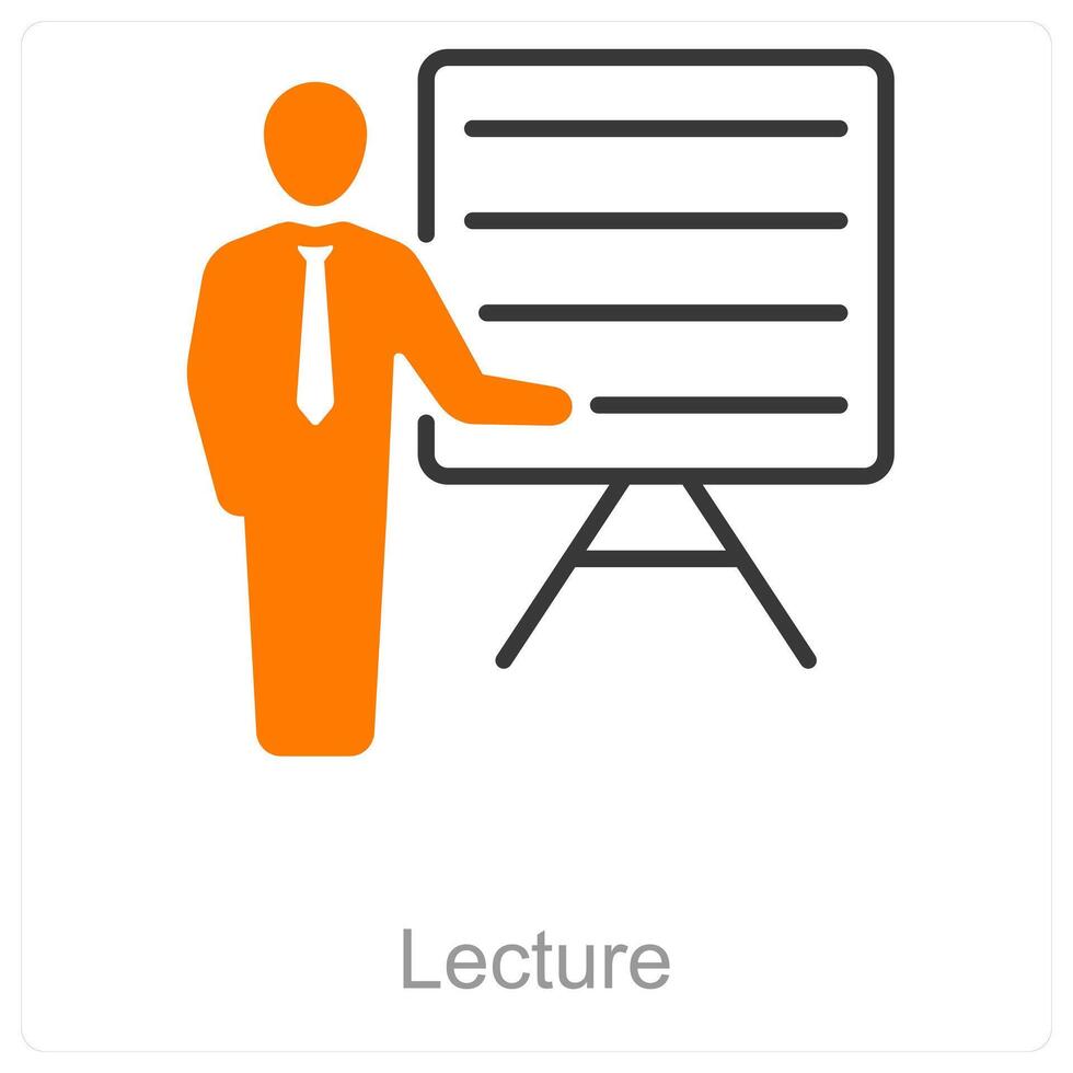 Lecture and seminar icon concept vector