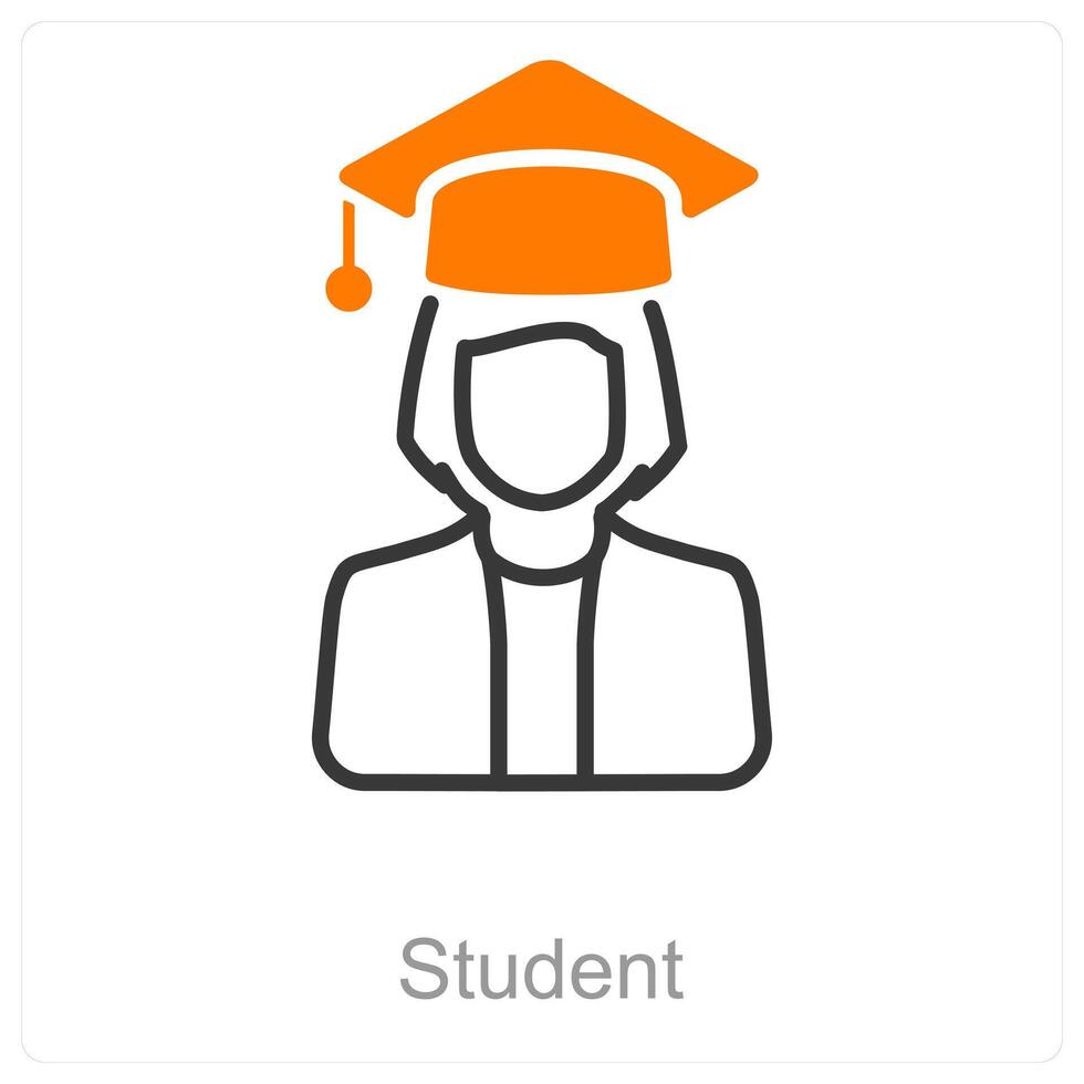 Student and study icon concept vector