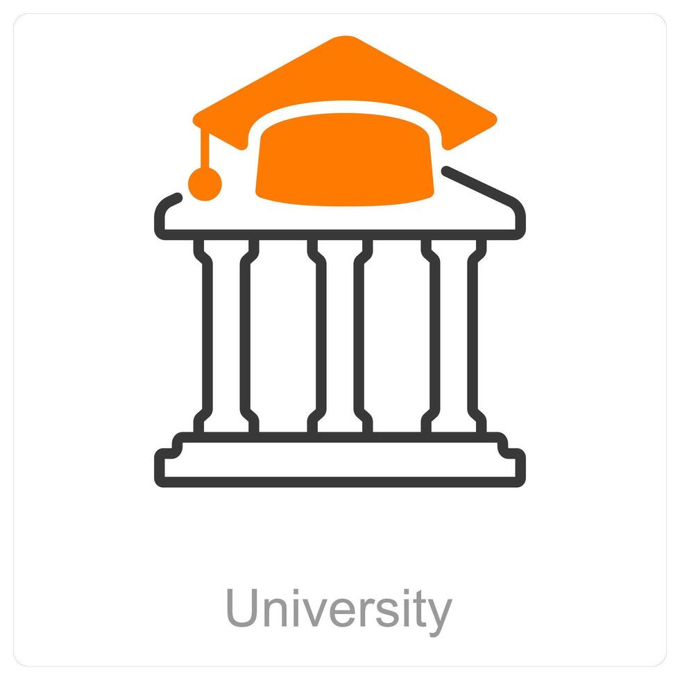 University and lecture icon concept vector