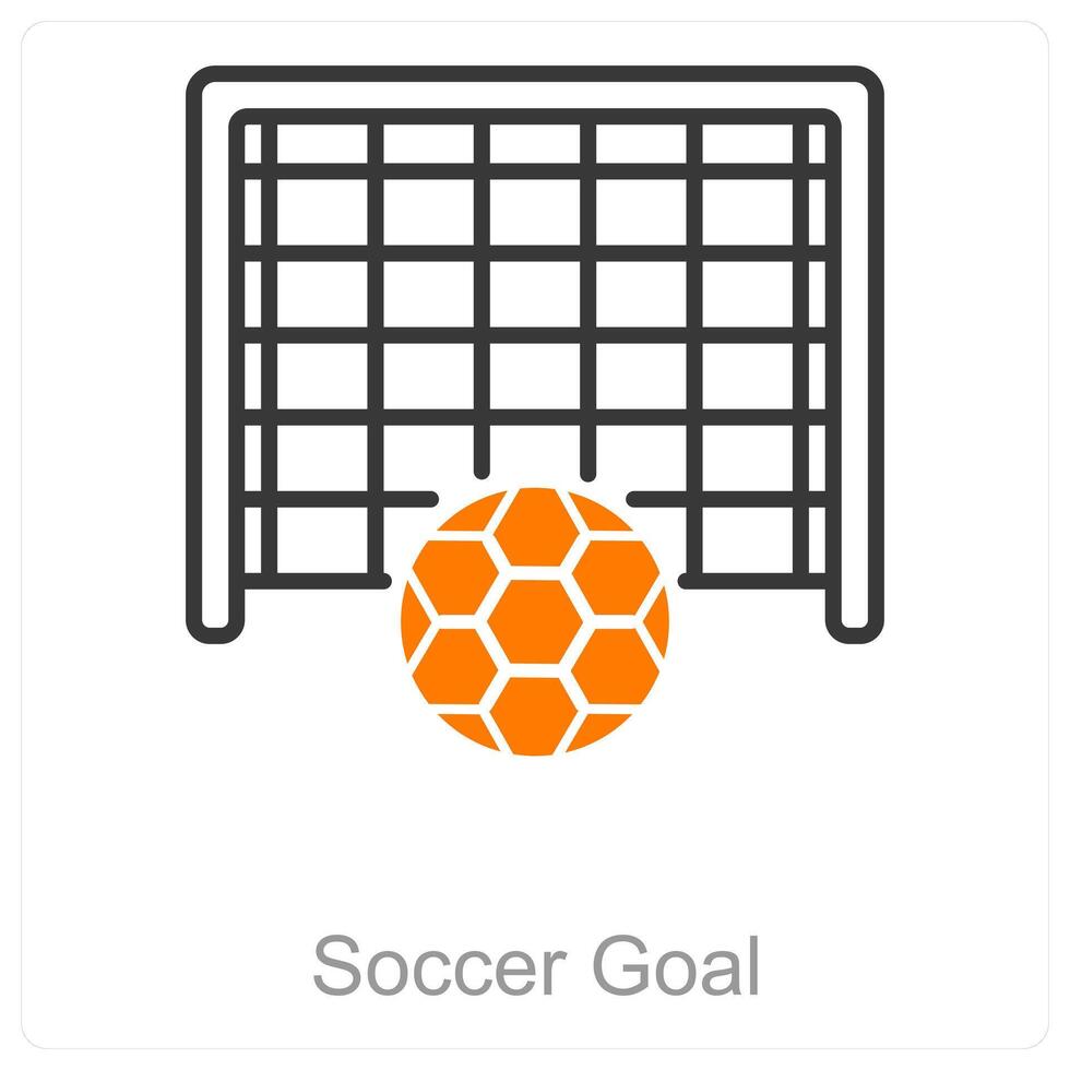 Soccer Goal and ball icon concept vector
