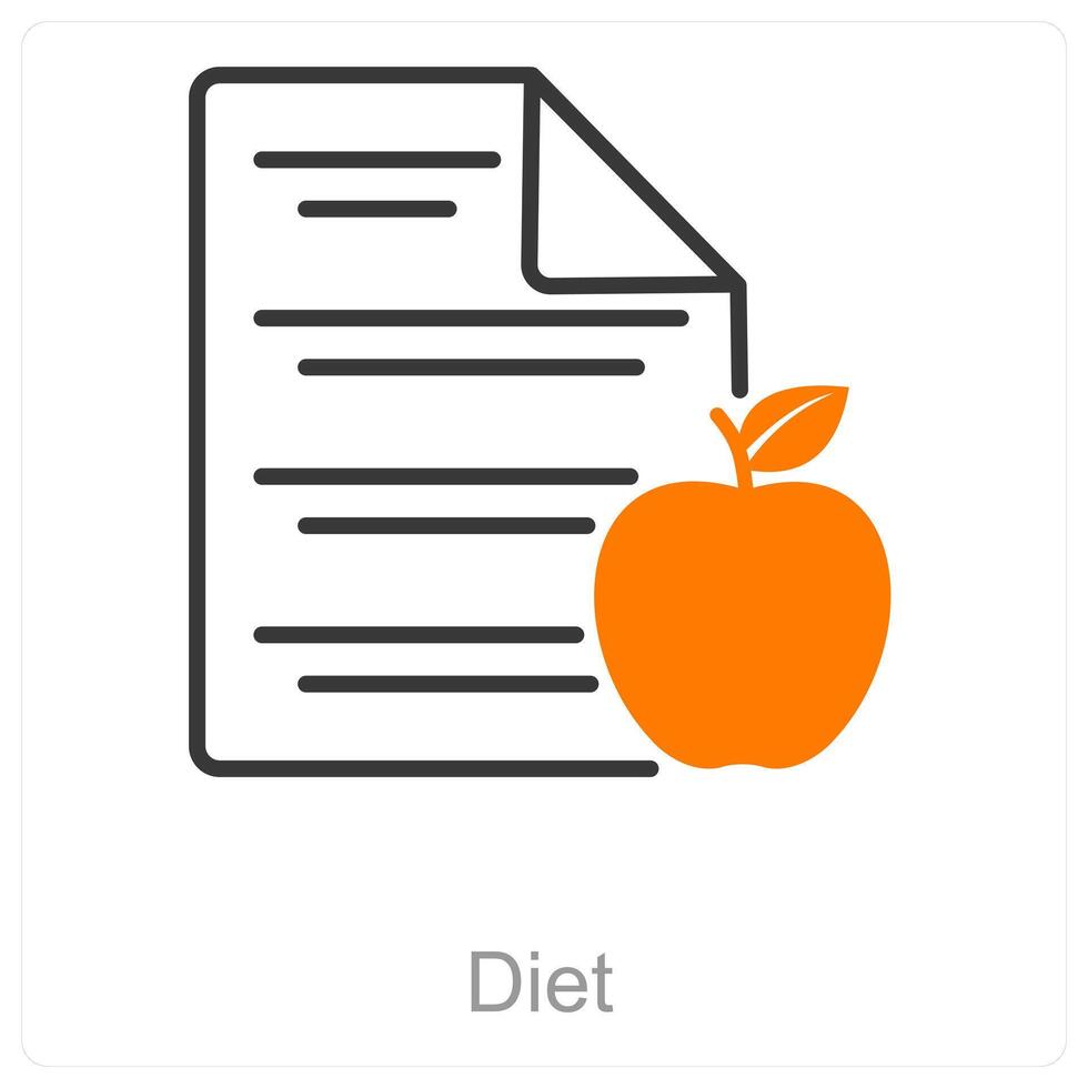Diet and food icon concept vector