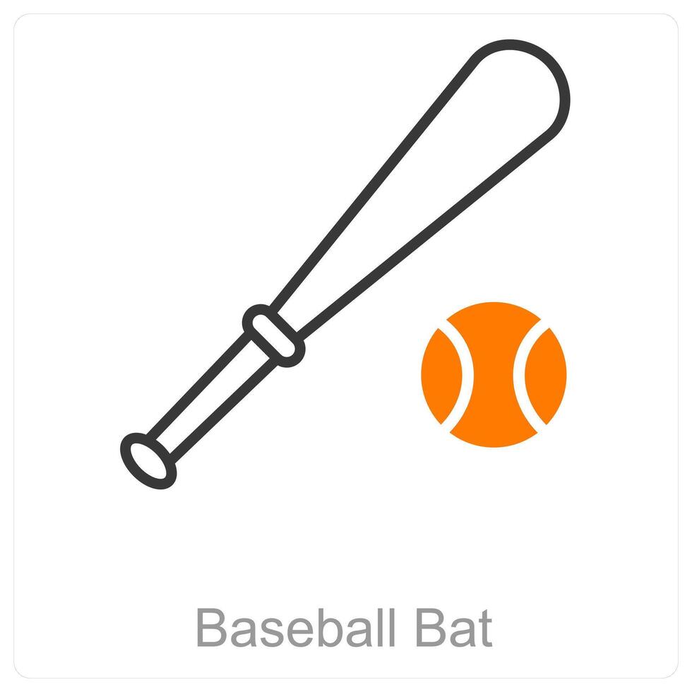Baseball Bat and sport icon concept vector