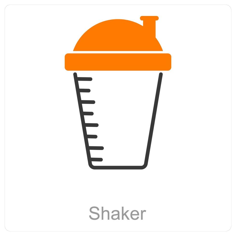 Shaker and bar icon concept vector